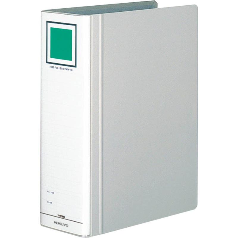 KOKUYO フ-RT680C チューブファイルエコツインR A4縦 80mmとじ 2穴シルバー