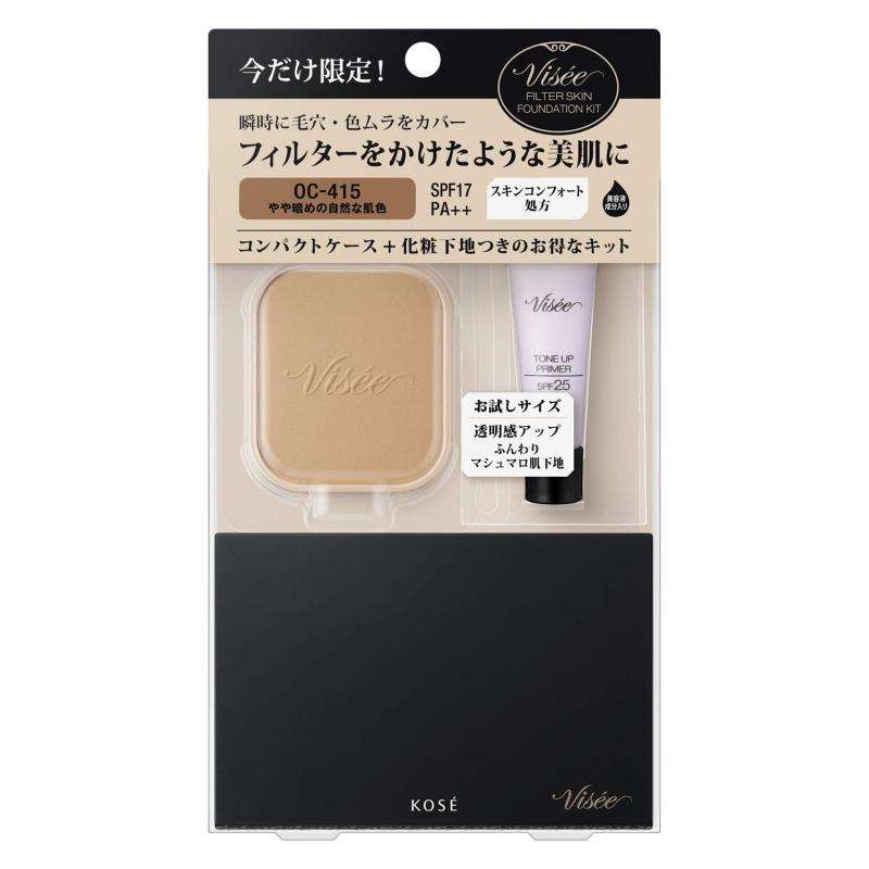Visee(ヴィセ) リシェ フィルタースキン ファンデーション キット OC-415 やや暗めの自然な肌色 セット 10g+3g+ケース