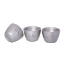 Boundless Voyage 二重結構 お猪口 超軽量 ミニコップ 酒杯 (Ti3089D 三個セット)(4)