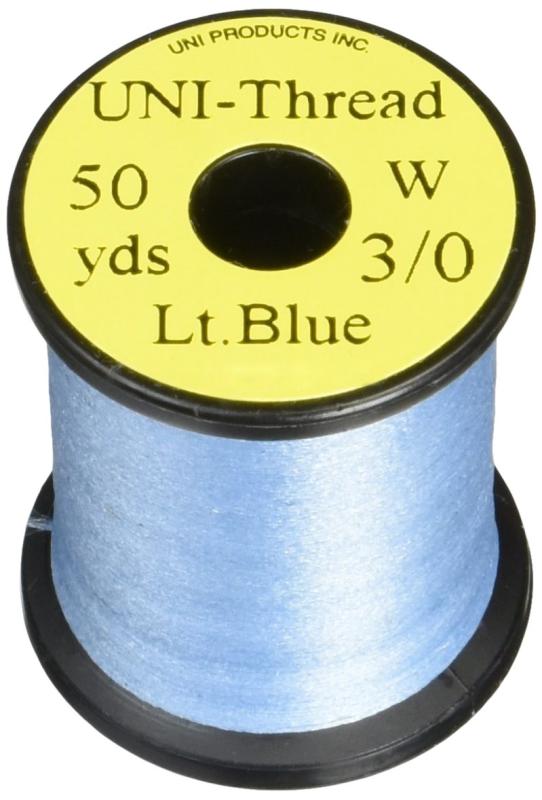 ティムコ(TIEMCO) フライタイイング UNI ユニスレッド 3/0 50ヤード ライトブルー