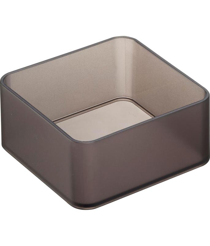 山崎実業(Yamazaki) 底がクリア 縦横重ねられる 引き出し整理収納ケース S 2個組 ブラック 約W8×D8×H3.7cm タワー tower カトラリー収納 デスクトレー 組み合わせ自在 3641