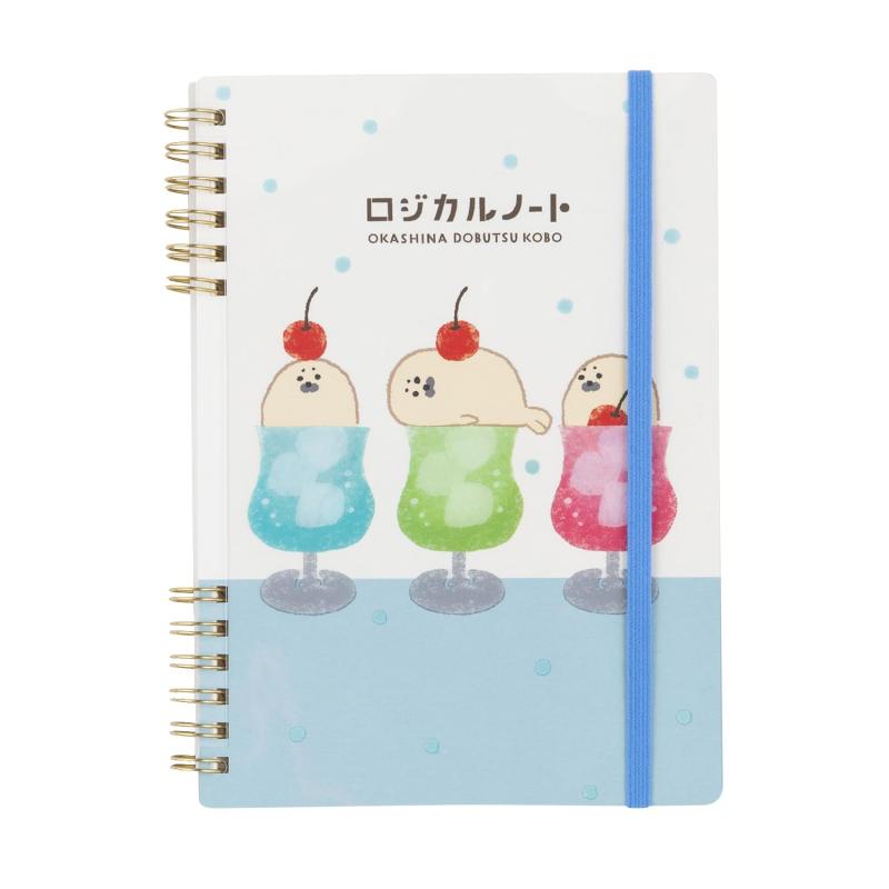 ナカバヤシ スイング・ロジカルWリングノート 古川紙工 お菓子などうぶつB6 方眼5MM 1ソーダ NW-B608-1