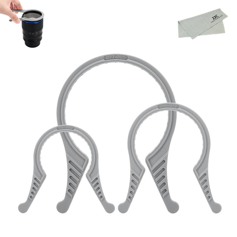 【アップグレード版】3枚入 JJC フィルターレンチ フィルタールーズ 両面設計 37-52mm 55-72mm 77-95mm..