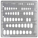 タミヤ(TAMIYA) クラフトツールシリーズ No.154 モデリングテンプレート (長円 1-6mm) プラモデル用工具 74154(3)