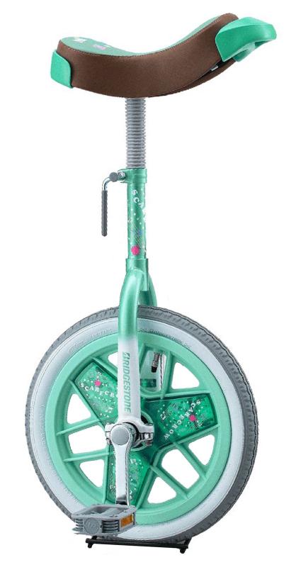 ブリヂストン(BRIDGESTONE) スケアクロウ 一輪車 小学生 子供 グリーン 14インチ スタンド付き ギフト ..