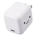 エレコム 充電器 65W USB PD対応 小型 Type-C 1ポート PPS対応 GaN II採用 PSE認証 しろちゃん(ホワイト×ブラック) 【iPhone 16 15 iPad Macbook 等対応】 EC-AC8565WF(2)