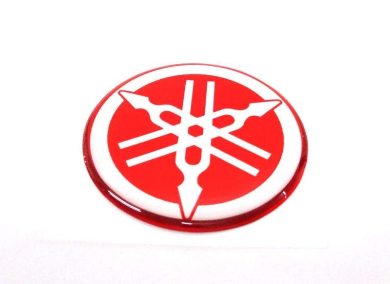 YAMAHA ヤマハ 音叉 エンブレム ステッカー 赤 純正品 40mm