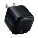 エレコム 充電器 Type-C 20W USB PD対応 USB-C 1ポート 折りたたみ式プラグ PSE認証 【 iPhone 16 15 OPPO Pixel など各種対応】 ブラック EC-AC7320BK(2)