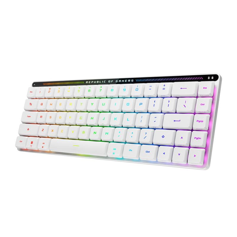 ASUS ゲーミングキーボードROG Falchion RX Low Profile/ROG RXロープロファイル オプティカルスイッチ/ワイヤレス/ロープロファイル / 65% / 薄型キーボード / 2.4GHz Bluetooth/US配列/保護カ