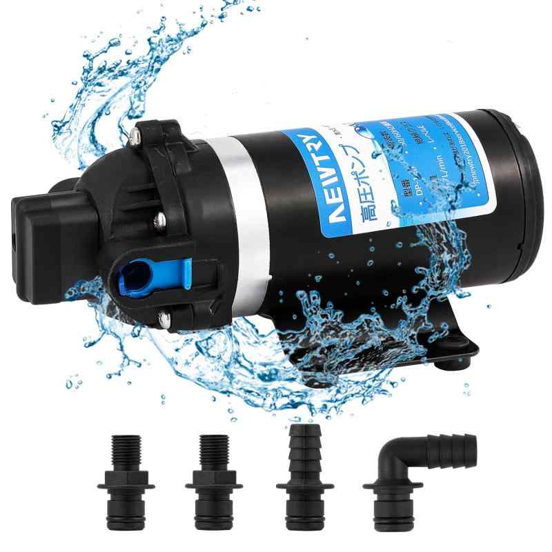 NEWTRY 高圧ポンプ 給水 排水ポンプ ダイヤフラムポンプ 電動ウォーターポンプ 最大揚程110m 160PSI 最..