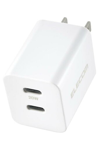 エレコム Type-C 充電器 20W USB PD対応 2ポート USB-C ×2ポート 【iPhone 16 15 14 Android 等対応】 ホワイト EC-AC3520WH エレコム Type-C 充電器 20W USB PD対応 2ポート USB-C ×2ポート 【iPhone 16 15 14 Android 等対応】 ホワイト EC-AC3520WH