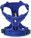 cocomall 犬用ハーネス 犬用胴輪 ドッグ ペット用品 ハーネス 3M反射材料 訓練 ナイロン製 小型犬、中型犬、大型犬に向け 通気性 調節可能 (XL, ライトブルー)