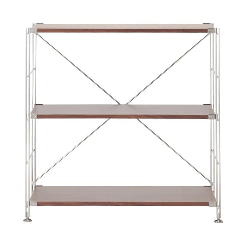 無印良品 ステンレスユニットシェルフ ウォールナット材棚セット ワイド 小 幅86×奥行41×高さ83cm 83267094のサムネイル