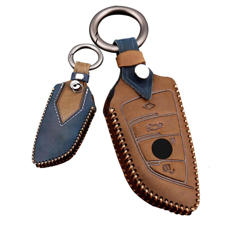 Ontto BMW スマート キーケース キーカバー オシャレ 手触りいい 高級 キーホルダー bmw 1 5 6 7シリー..