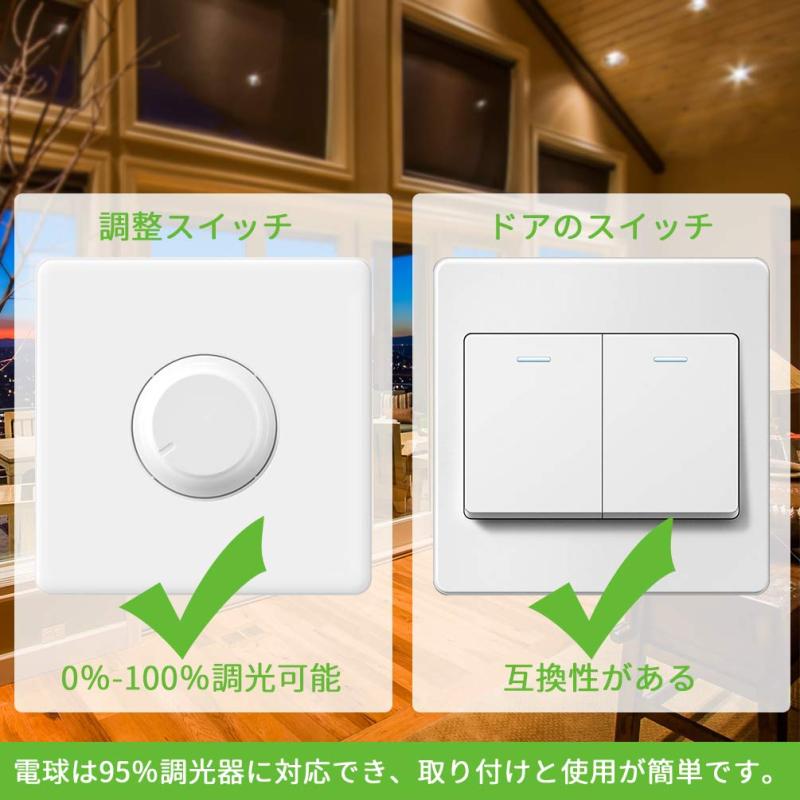 LEDGLE G9口金 LED電球 調光可(範囲1％-100％) 8W 110V 電球色3000K ハロゲン電球80W相当 700LM 全配光タイプ 省エネ 長寿命 6点セット