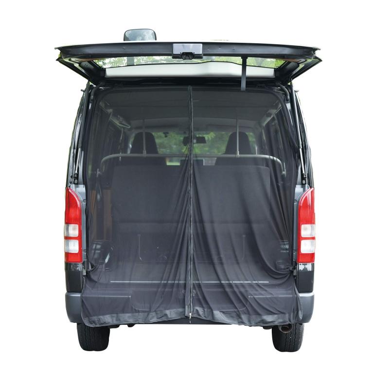 セイワ(SEIWA) 車用 防虫ネット 楽らくマグネット バックドア専用 Lサイズ IMP042 1枚入り 両面スライドファスナー 磁石貼付 ハイエース/キャラバン/VOXY/セレナ に最適 カー用品 車中泊 カメムシ