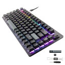 エレコム ゲーミングキーボード V custom VK720A ラピッドトリガー搭載 有線 着脱式 磁気式アナログ検知スイッチ搭載 75%サイズ US配列 ブラック TK-VK720ABK-EN(2)