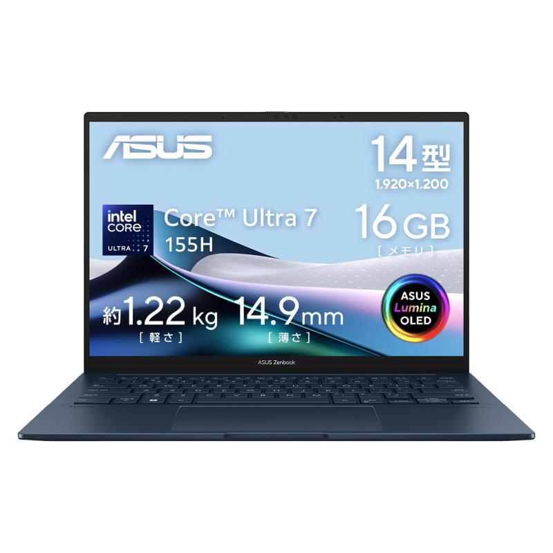 ASUS Ρȥѥ Zenbook 14 OLED UX3405MA 14 ƥ Core Ultra 7 ץå 155...