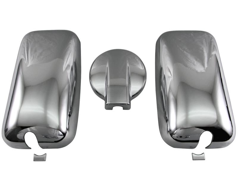 いすゞ 07エルフ メッキドアミラーカバーアンダーミラーカバーセット 140Φ 【 TK－MIR－SET－007 】 い..