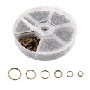 サムコス 二重丸カン 4-10mm 6種 ジャンプリング 金具 基礎パーツ キーホルダー パーツ スプリットキーリング 鉄製 DIY用 クラフト用品 ブレスレッ...