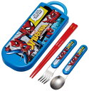 スケーター(Skater) 子供用 お弁当 トリオセット 箸 スプーン フォーク キッズ カトラリー 抗菌 加工 開けやすいスライド式 日本製 スパイダーマン 25 男の子 TACC2AG(3)
