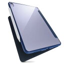 エレコム iPad Air 10.9インチ第5/4世代 (2022/2020年) ケース オートスリープ対応 手帳型 背面クリア 2アングル 耐衝撃 TOUGH SLIM LITE フラップ付 ネイビー TB-A21MTSLFCNV