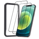 NIMASO ガラスフィルム iPhone 12 / iPhone 12 Pro 用 全面保護 フィルム フルカバー ガイド枠付き (iphone 12 / iphone12 Pro 用)2枚セット NSP20L175(2)