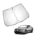 HUAHAO 新型 フォルクスワーゲン ポロ Polo aw サンシェード フロントガラス カバー 車用サンシェード UVカット 日よけ 車中泊 フロントガラスサンシェード 遮光 断熱 シート 吸盤不要 カスタム(2)
