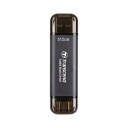 トランセンドジャパン トランセンド ポータブルSSD 512GB 高速 最大1050 MB/s 超小型,軽量11g Type-A/Type-C 両対応 PS4/PS5 動作確認済 USB 10Gbps TS512GESD310C(2)