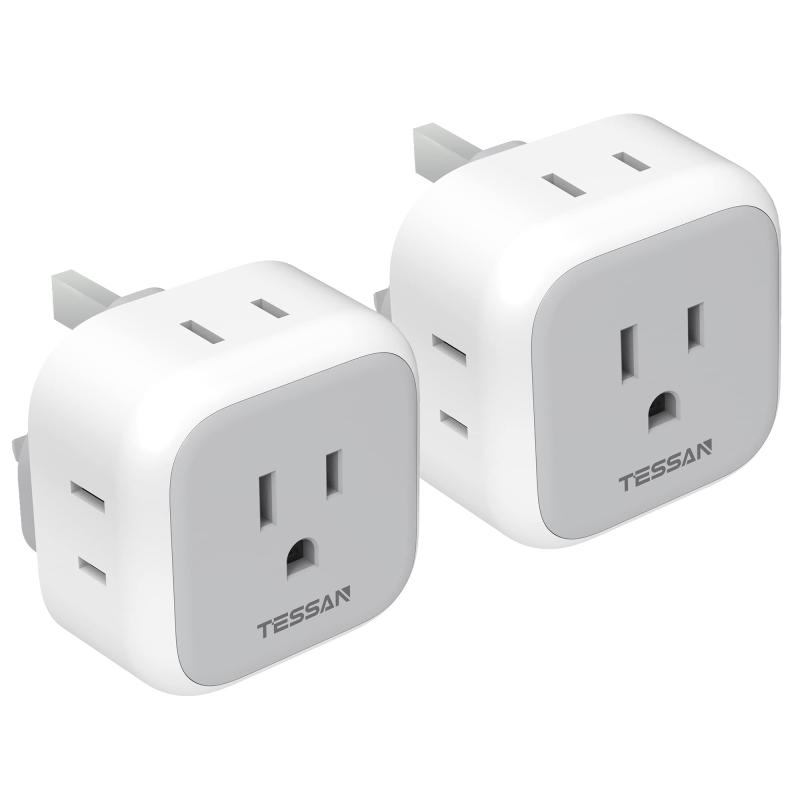 変換プラグ bfタイプ 海外用変換プラグ 2個セット TESSAN 変換器 コンセント変換 電源変換アダプター ..