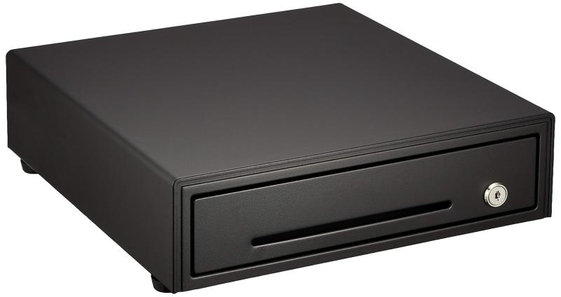 ビジコム 国産 手動式 キャッシュドロア W330×D340×H101 小型 S 紙幣3種 硬貨6種 黒 BC-DW330HP-B