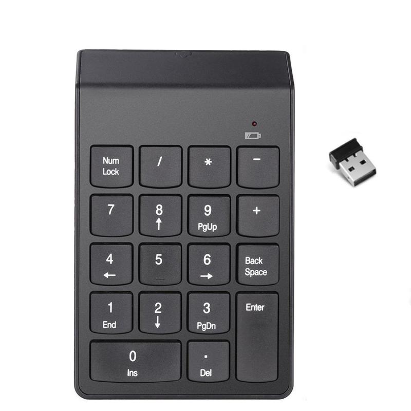 BigFox テンキーボード 2.4GHz USB ワイヤレス 数字キーボード 18キー ナンバーパッド 小型 持ち運び便利 ノートパソコン タブレットPC に対応