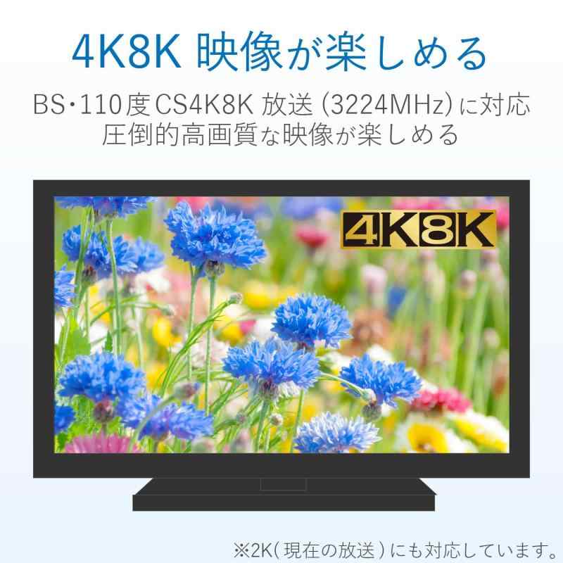 DXアンテナ アンテナケーブル テレビ用 【2K 4K 8K 対応】 2m F形プラグ/F形プラグ 4C ライトグレー 4JW2FFS(B)
