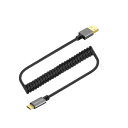 Micro USBケーブル, CableCreation USB Type A to Micro USBコイルケーブル (伸縮自在0.17m〜1.2m) スプリングライン USB 2.0充電ケーブル (金メッキピン及びアルミシェル) Androidスマー(2)