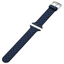 エレコム Apple Watch バンド 44mm/42mm シリコン イントレチャート ブルー AW-44BDSCIBU