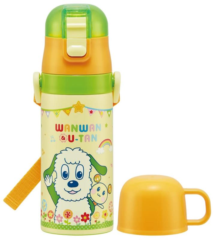 スケーター(skater) 子供用 ステンレス 水筒 2way ストロー飲み 410ml コップ飲み 350ml いないいないばあっ! 子供に優しい軽量タイプ 女の子 保温・保冷小容量タイプ waterbottle スポーツボトル か(3)