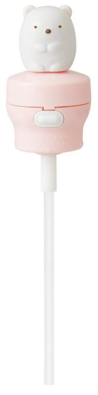 スケーター (skater) マスコット付 プッシュ式 ストローホッパーキャップ シリコーン 350ml/500ml兼用 ..