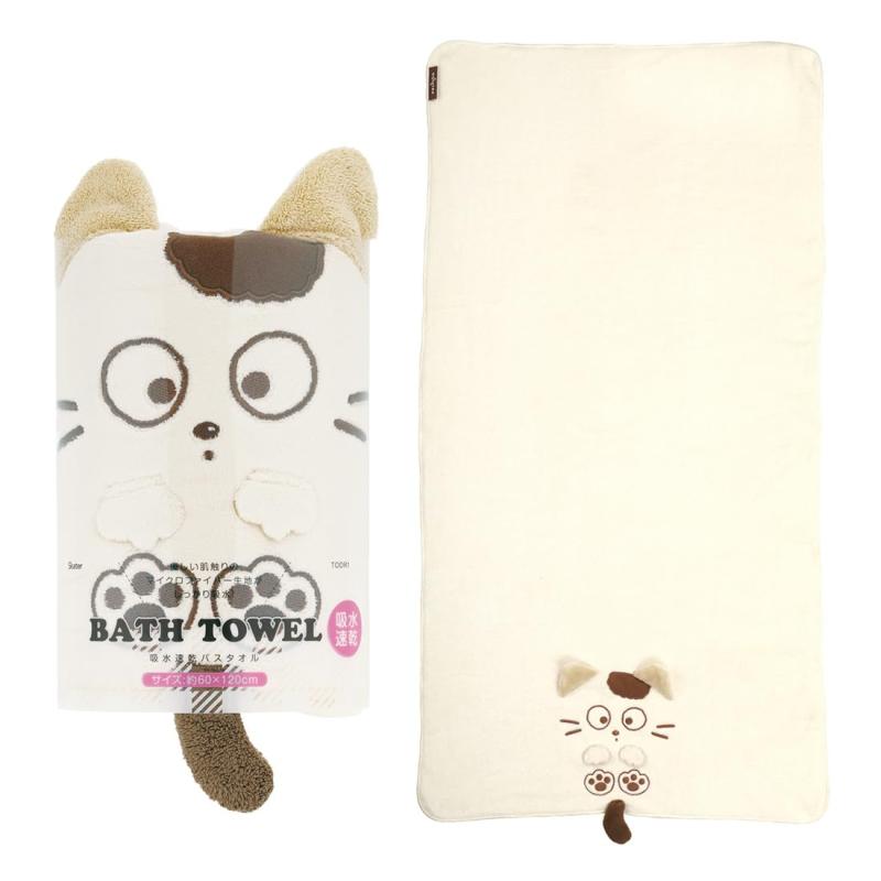 スケーター(Skater) 吸水 速乾 バスタオル タマ&フレンズ うちのタマしりませんか? 縦60×横120cm TODR1-A
