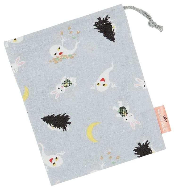 スケーター(Skater) 子供用 コップ袋 21×15cm 日本製 めがねうさぎ 男の子 女の子 KB62