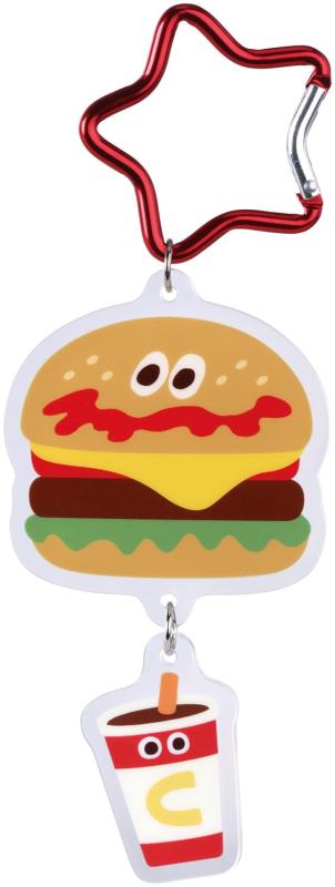 [スケーター] キーホルダー ZCAKH1-69833 バーガー サイズ：6.2×16×1cm(2)