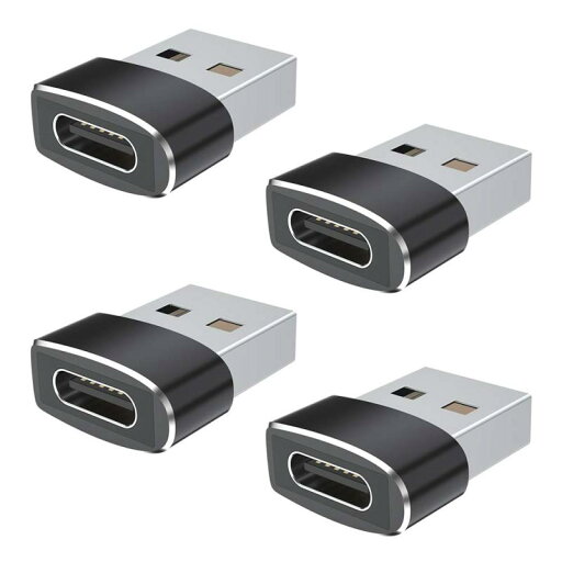 USB 変換アダプタ Type C(メス) to USB(オス) 4個セット 超小型 充電対応 データ転送可能 USB C to USB A 変換アダプタ USB CメスからUSBオス変換アダプター スマホ/パソコン/充電器等対応 USB 変換アダプタ Type C(メス) to USB(オス) 4個セット 超小型 充電対応 データ転送可能 USB C to USB A 変換アダプタ USB CメスからUSBオス変換アダプター スマホ/パソコン/充電器等対応