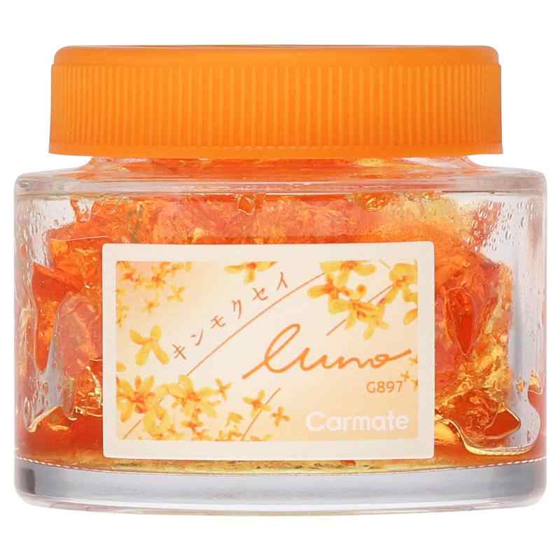 カーメイト(Carmate) 車用 芳香剤 LUNO ルーノ ゲル キンモクセイ 優しさに包まれる、 金木犀 の香り 置き型 固形タイプ G897
