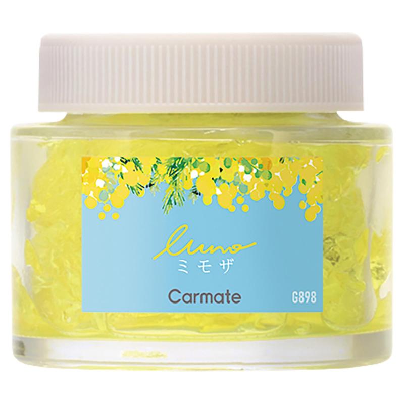 カーメイト(Carmate) 車 用 芳香剤 LUNO ルーノ ゲル ミモザ ふわりと抱きしめるミモザの香り 置き型 固形タイプ G898