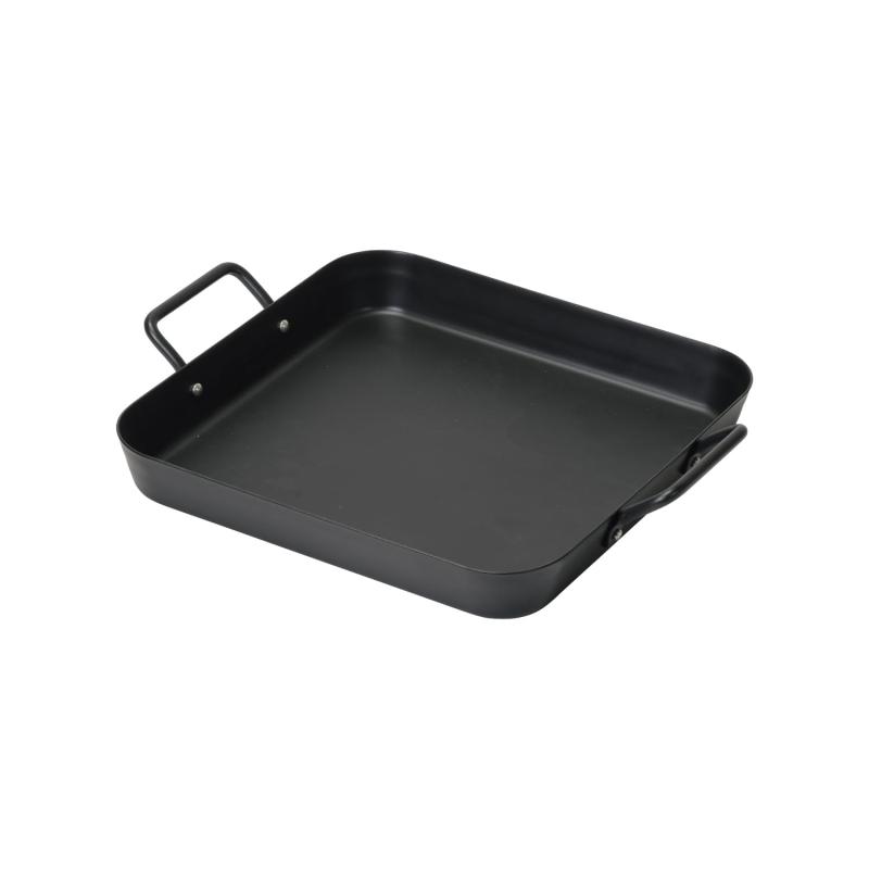 パール金属 鉄製 グリル プレート 鉄板 チヂミパン 25×25cm IH対応 ガス火対応 アウトドア キャンプ 韓..