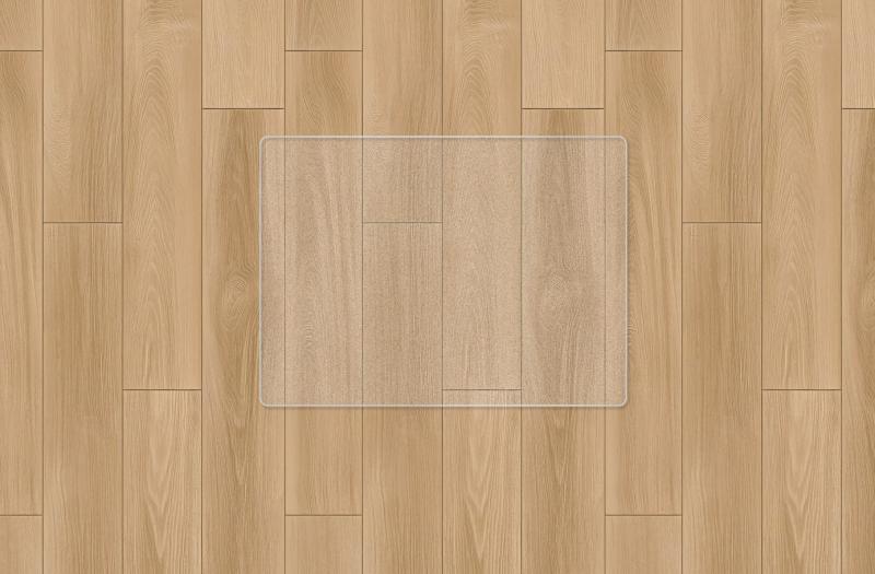 パール金属 チェアマット 透明 90×120cm クリア 1.5mm厚 エッジ部段差少ない斜めカット 拭ける PVC 床暖房対応 お手入れ簡単 台所マット ソフト エンボス加工 カットできる サラっとした手触り