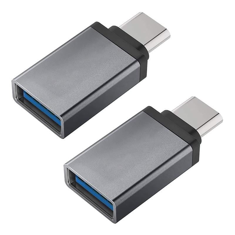 2個セット USB Type Cアダプタ 変換コネクタ(56K抵抗使用) (Type C アダプタ-USB)