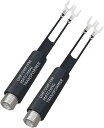 LIKENNY アンテナ整合器 セパレーター F型 75Ω-300Ω メス フィーダーアンテナ変換器 コンバーター FMアンテナ 同軸ケーブル アンテナ変換プラグ 2個(3)