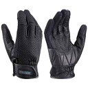 デイトナ(Daytona) バイク用 グローブ 春夏 手のひら本革(ヤギ革) スマホ対応 フルメッシュ スタンダードグローブ DG-001 ブラック Lサイズ 32208(2)