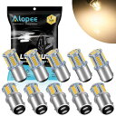 Alopee 10 の非極性 BA15D 12V AC/DC のパックは 1004 1076 1142 のための球根の明るく暖かい白 3000K を導きました RV の内部ライトの海洋のボートのトレーラー ライト、39SMD 4014 のための 90 の