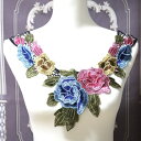 【200-3】 装飾パーツ モチーフ 刺繍モチーフ 衣装モチーフ 衣装パーツ レースモチーフ 花モチーフ レオタード 社交ダンス ドレスなど衣装制作に☆1P